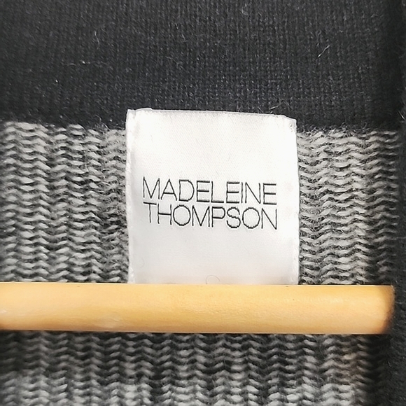 Madeleine Thompson Blossom Striped 100% Cashmere Cardigan size S - Picture 3 of 5